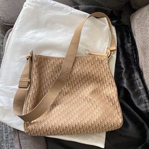 Dior Trotter Zip Messenger   in Beige Diorissimo Canvas